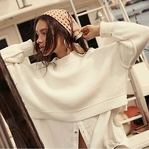 Free People Easy Street Crop Pullover Sweater